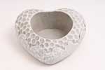 obal srdce 19 x 19 x 8 cm, ŠEDÁ, cement