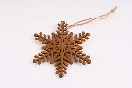 vločka plechová závesná 3D, 10 cm