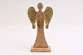 anjel drevený 32 x 16 cm