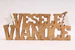 nápis Veselé Vianoce 12 x 31 cm